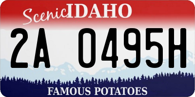 ID license plate 2A0495H