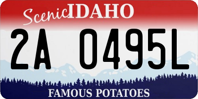 ID license plate 2A0495L