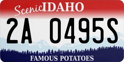 ID license plate 2A0495S