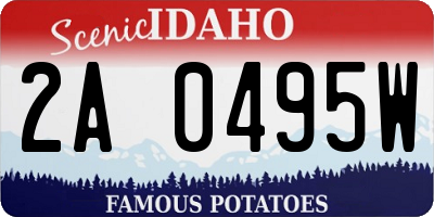 ID license plate 2A0495W