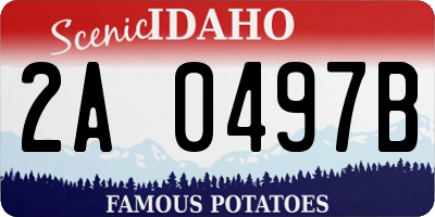 ID license plate 2A0497B