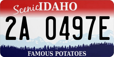 ID license plate 2A0497E