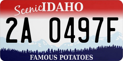ID license plate 2A0497F