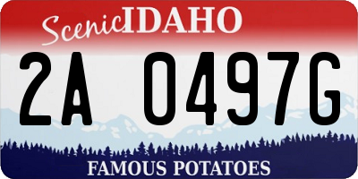 ID license plate 2A0497G