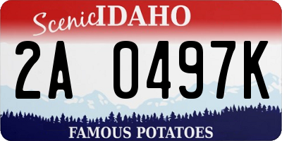 ID license plate 2A0497K