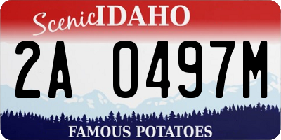 ID license plate 2A0497M