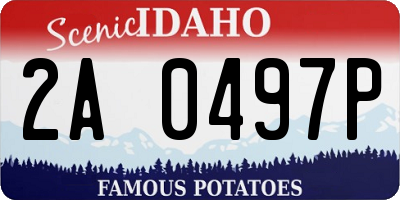 ID license plate 2A0497P