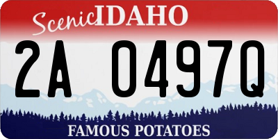 ID license plate 2A0497Q