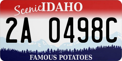 ID license plate 2A0498C