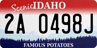 ID license plate 2A0498J