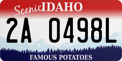 ID license plate 2A0498L