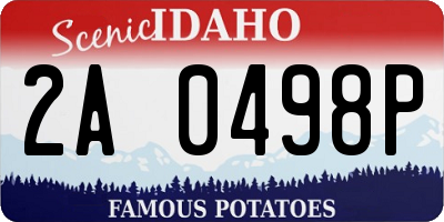 ID license plate 2A0498P