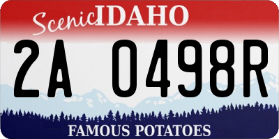 ID license plate 2A0498R