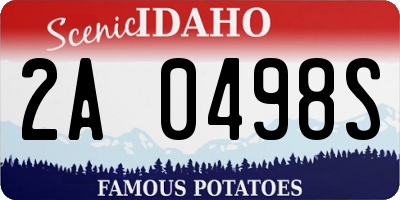 ID license plate 2A0498S
