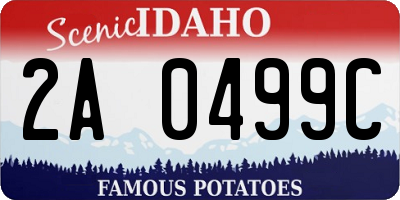 ID license plate 2A0499C