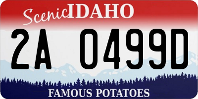 ID license plate 2A0499D