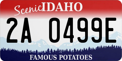 ID license plate 2A0499E