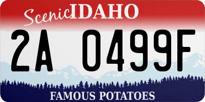 ID license plate 2A0499F