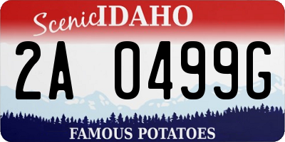ID license plate 2A0499G