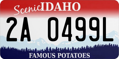 ID license plate 2A0499L