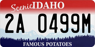 ID license plate 2A0499M