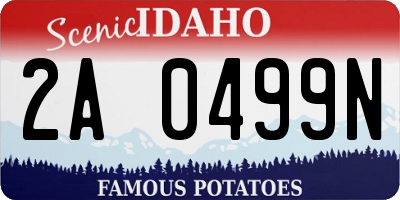 ID license plate 2A0499N