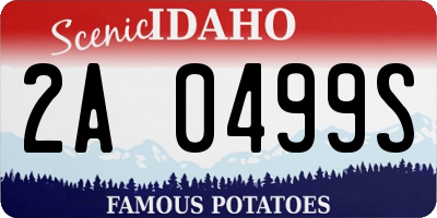 ID license plate 2A0499S
