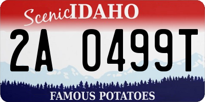 ID license plate 2A0499T