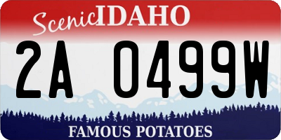 ID license plate 2A0499W