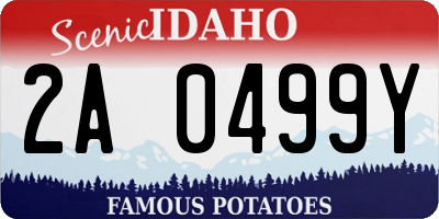 ID license plate 2A0499Y