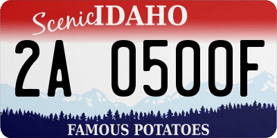 ID license plate 2A0500F