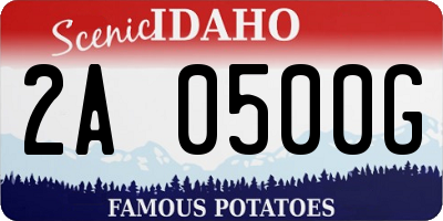 ID license plate 2A0500G