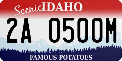 ID license plate 2A0500M
