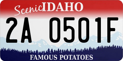 ID license plate 2A0501F