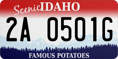 ID license plate 2A0501G