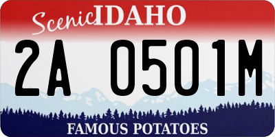 ID license plate 2A0501M