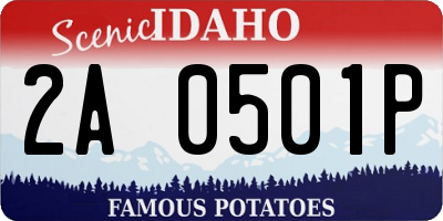 ID license plate 2A0501P