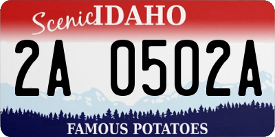 ID license plate 2A0502A