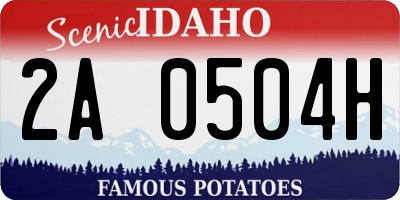 ID license plate 2A0504H