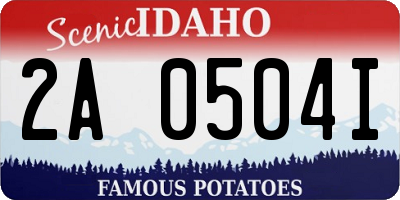 ID license plate 2A0504I