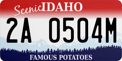 ID license plate 2A0504M