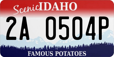 ID license plate 2A0504P