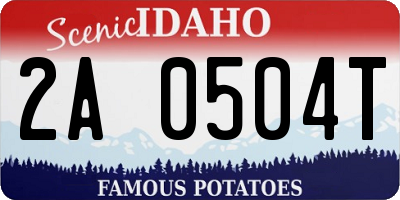 ID license plate 2A0504T