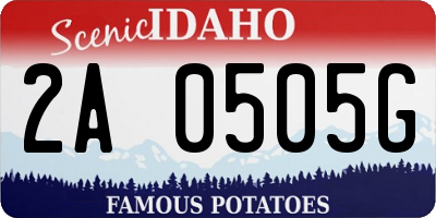 ID license plate 2A0505G