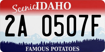 ID license plate 2A0507F