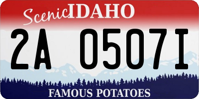 ID license plate 2A0507I