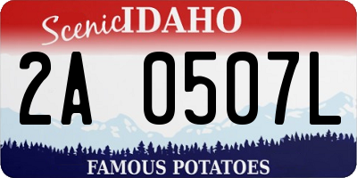 ID license plate 2A0507L