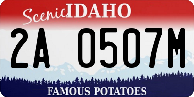 ID license plate 2A0507M