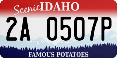 ID license plate 2A0507P