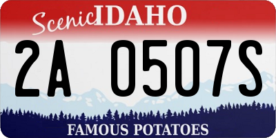 ID license plate 2A0507S